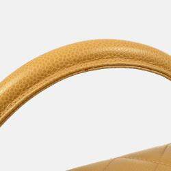 Chanel Kelly Beige Calfskin Leather Top Handle Bag