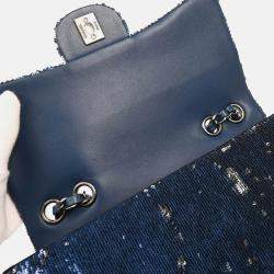 Chanel Coco Cuba Single Flap Blue Sequins Shoulder Bag