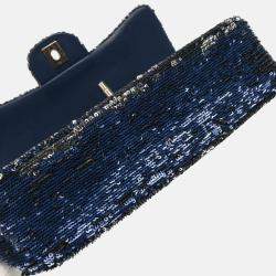 Chanel Coco Cuba Single Flap Blue Sequins Shoulder Bag
