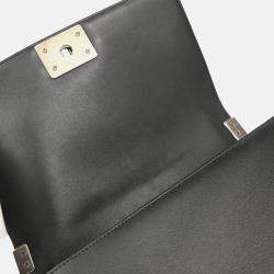 Chanel Boy Medium Black Bronze Lambskin Shoulder Bag
