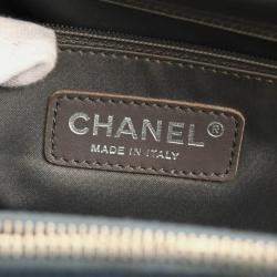 Pre Owned حقيبة يد شانيل توتس سلسلة كبيرة جلد عجل أزرق غراند شوبينغ أكس لارج