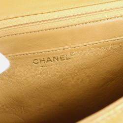 Chanel Beige Calfskin Medium Top Handle Handbag