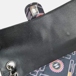 Chanel Classic Single Flap Black Satin Lipstick Shoulder Bag