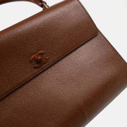 Chanel Kelly Brown Caviar Leather Handbag