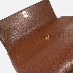 Chanel Kelly Brown Caviar Leather Handbag