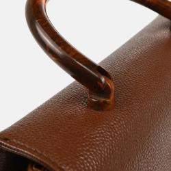 Chanel Kelly Brown Caviar Leather Handbag