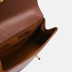 Chanel Kelly Brown Caviar Leather Handbag