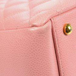 Chanel Pink Calfskin Petite Timeless Tote PTT Chain Handbag