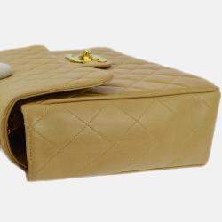 Chanel Classic Flap Jumbo Beige Lambskin Shoulder Bag