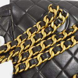 Chanel Black Lambskin Large Duma Backpack
