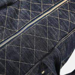 Chanel Navy Sparkling Denim Shoulder Bag