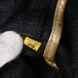 Chanel Navy Sparkling Denim Shoulder Bag