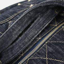 Chanel Navy Sparkling Denim Shoulder Bag