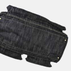 Chanel Navy Sparkling Denim Shoulder Bag