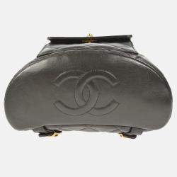 Chanel Black Lambskin Duma Chain Backpack