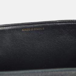 Pre Owned Chanel Mademoiselle Classic Flap Black Leather Double Chain Shoulder Bag