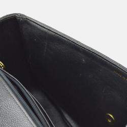 Chanel Classic Flap Jumbo Black Caviar Leather Shoulder Bag