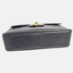 Chanel Classic Single Flap Jumbo Black Quilted Caviar Bag