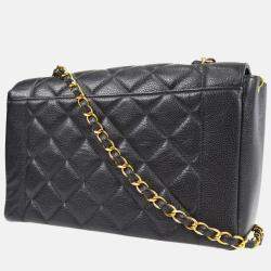 Chanel Diana Medium Black Calfskin Chain Shoulder Bag