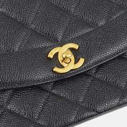 Chanel Diana Medium Black Calfskin Chain Shoulder Bag