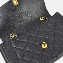 Chanel Diana Medium Black Calfskin Chain Shoulder Bag