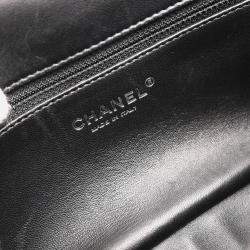 Chanel Black Shearling Lambskin Medium Flap Bag