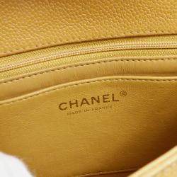 Chanel Classic Square Flap Mini Beige Calfskin Shoulder Bag