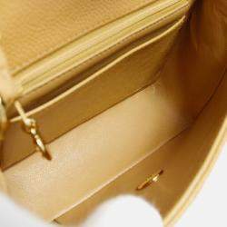 Chanel Classic Square Flap Mini Beige Calfskin Shoulder Bag