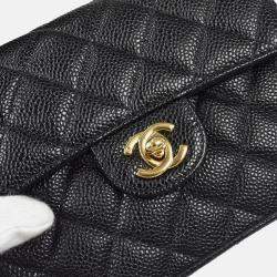 Chanel Mini Classic Square Flap Black Calfskin Bag