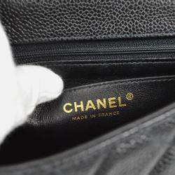 Chanel Mini Classic Square Flap Black Calfskin Bag