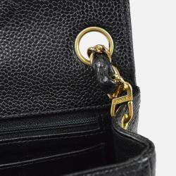 Chanel Mini Classic Square Flap Black Calfskin Bag
