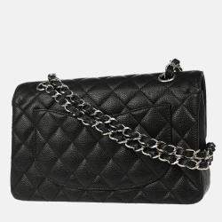 Chanel Classic Double Flap Small Black Calfskin Shoulder Bag 