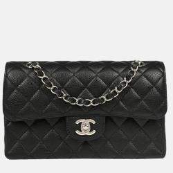 Chanel Classic Double Flap Small Black Calfskin Shoulder Bag 