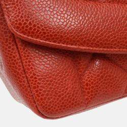 Chanel Diana Medium Red Calfskin Chain Shoulder Bag