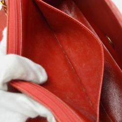Chanel Diana Medium Red Calfskin Chain Shoulder Bag