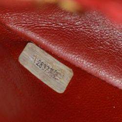 Chanel Diana Medium Red Calfskin Chain Shoulder Bag