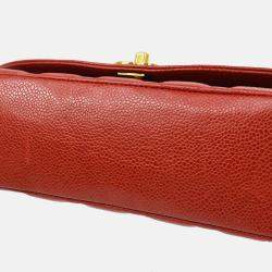 Chanel Diana Medium Red Calfskin Chain Shoulder Bag