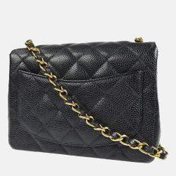 Chanel Classic Square Flap Mini Black Calfskin Bag