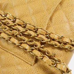 Chanel Classic Double Flap Medium Beige Calfskin Bag