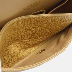 Chanel Classic Double Flap Medium Beige Calfskin Bag