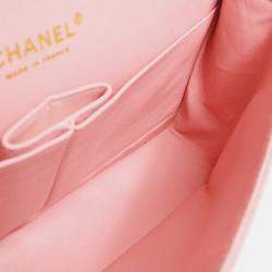 Chanel Classic Double Flap Medium Pink Calfskin Shoulder Bag
