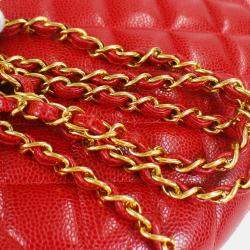 Chanel Diana Medium Red Calfskin Chain Shoulder Bag