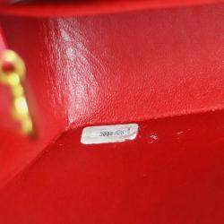 Chanel Diana Medium Red Calfskin Chain Shoulder Bag