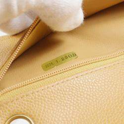 Chanel Classic Double Flap Medium Beige Calfskin Shoulder Bag