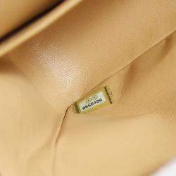 Chanel Classic Double Flap Medium Beige Calfskin Shoulder Bag