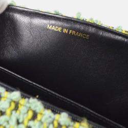 Chanel Green Tweed Top Handle Handbag