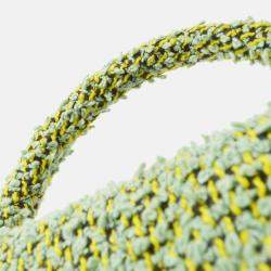 Chanel Green Tweed Top Handle Handbag