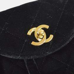 Chanel Black Velvet Duma Backpack Small