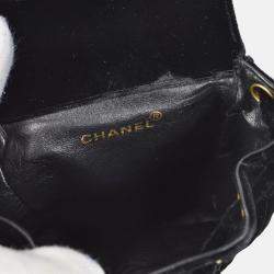 Chanel Black Velvet Duma Backpack Small