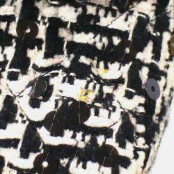 Chanel Black Tweed Sequins Top Handle Handbag